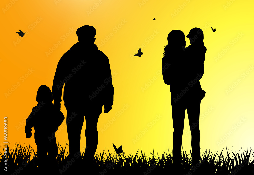 Family silhouettes Family silhouettes