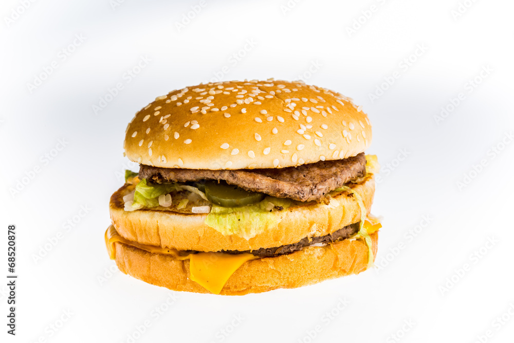 Hamburger isolated on white background Hamburger isolated on white background