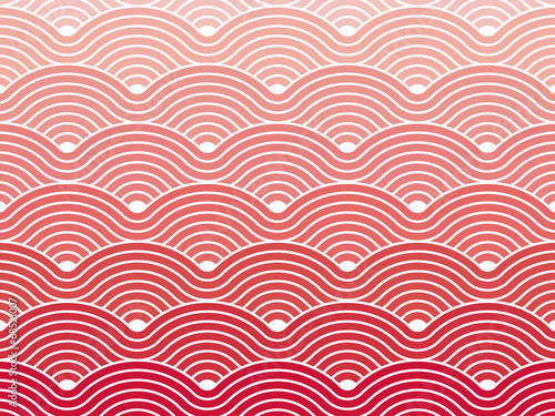 Seamless repetitive vector curvy waves pattern vector