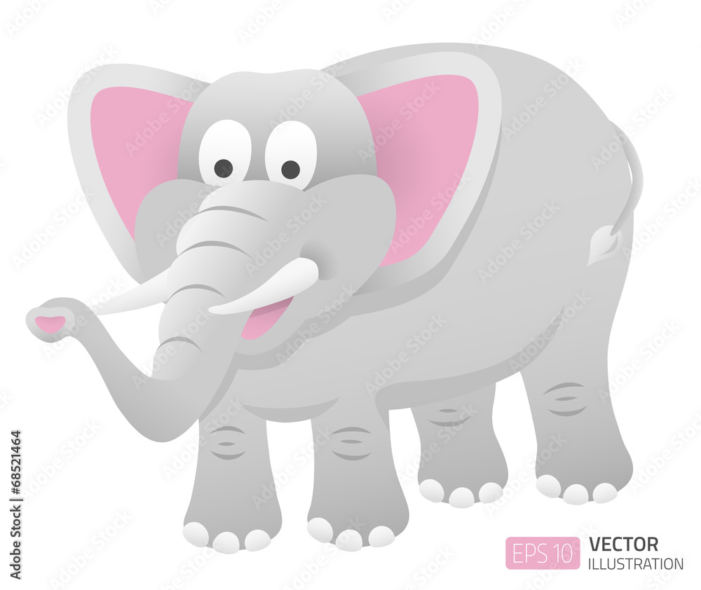 Fototapeta premium Cartoon elephant illustration