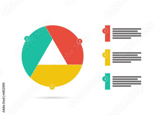 Photo shutter presentation diagram with text fields vector