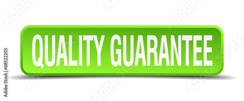 quality guarantee green 3d realistic square isolated button