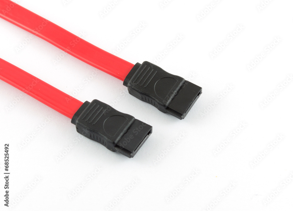 Sata cable white background Sata cable white background