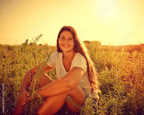 Summer girl in nature