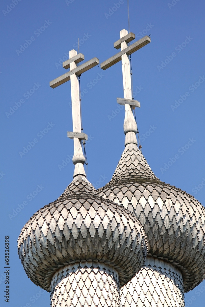 Φωτογραφία Church of the Intercession of the Virgin, details of the domes.