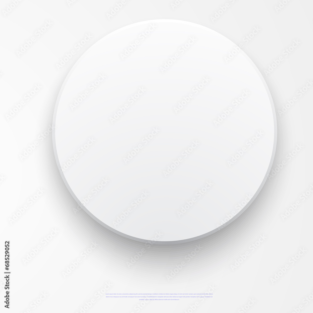 Vector illustration of white paper round notes.