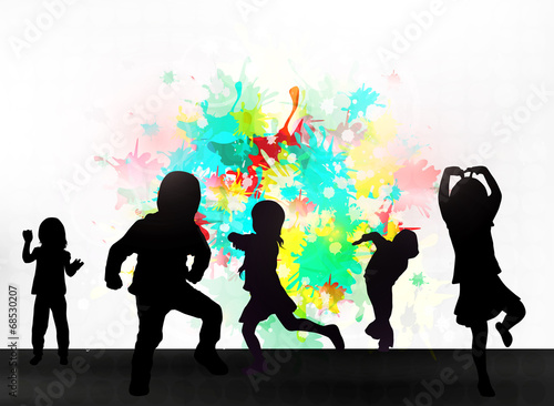 Children silhouettes