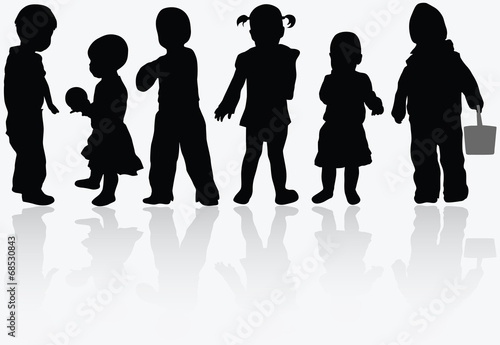 Children silhouettes