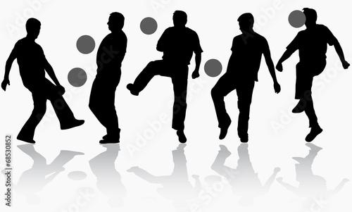 Man with ball silhouette