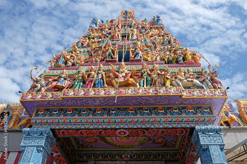Main Entrance Of A Hindu Temple In Serangoon, Singapore photo