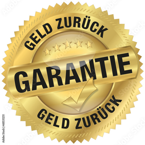 Geld zurück Grantie - Goldvignette