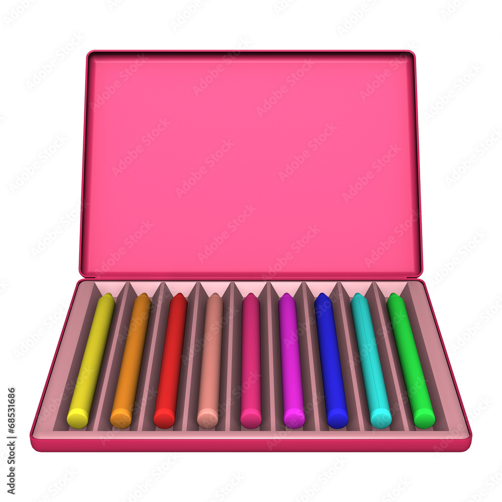 Crayon Box on White Crayon Box on White