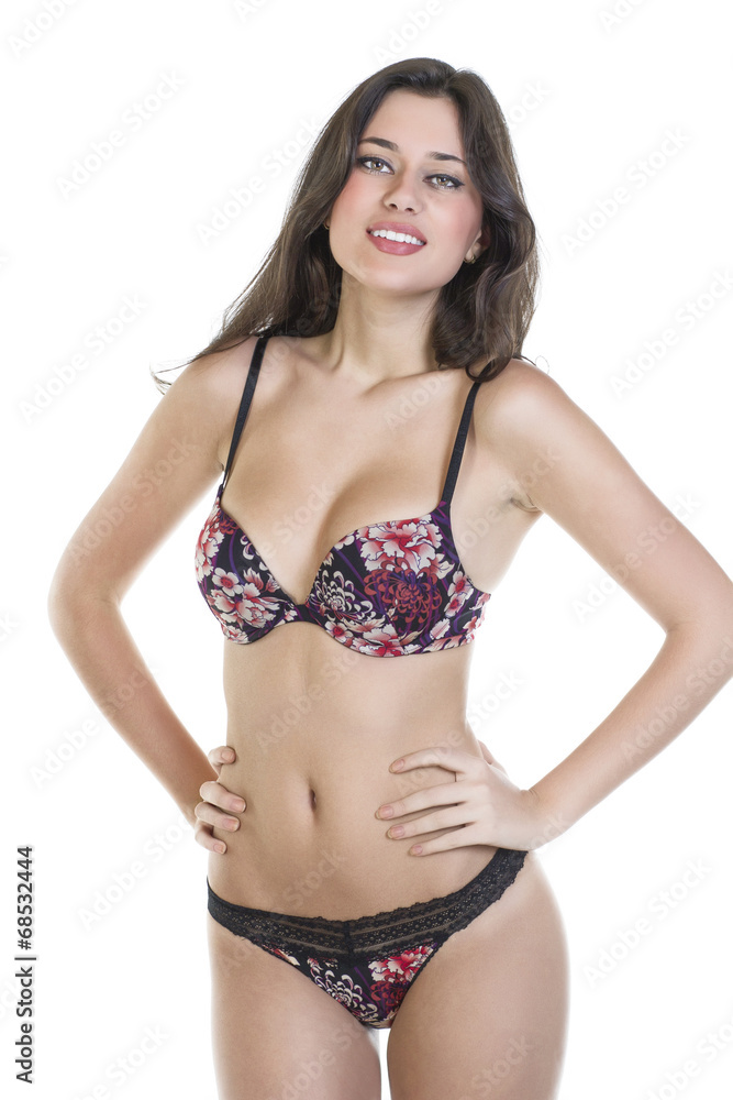 Sexy brunette woman posing in lingerie Sexy brunette woman posing in lingerie