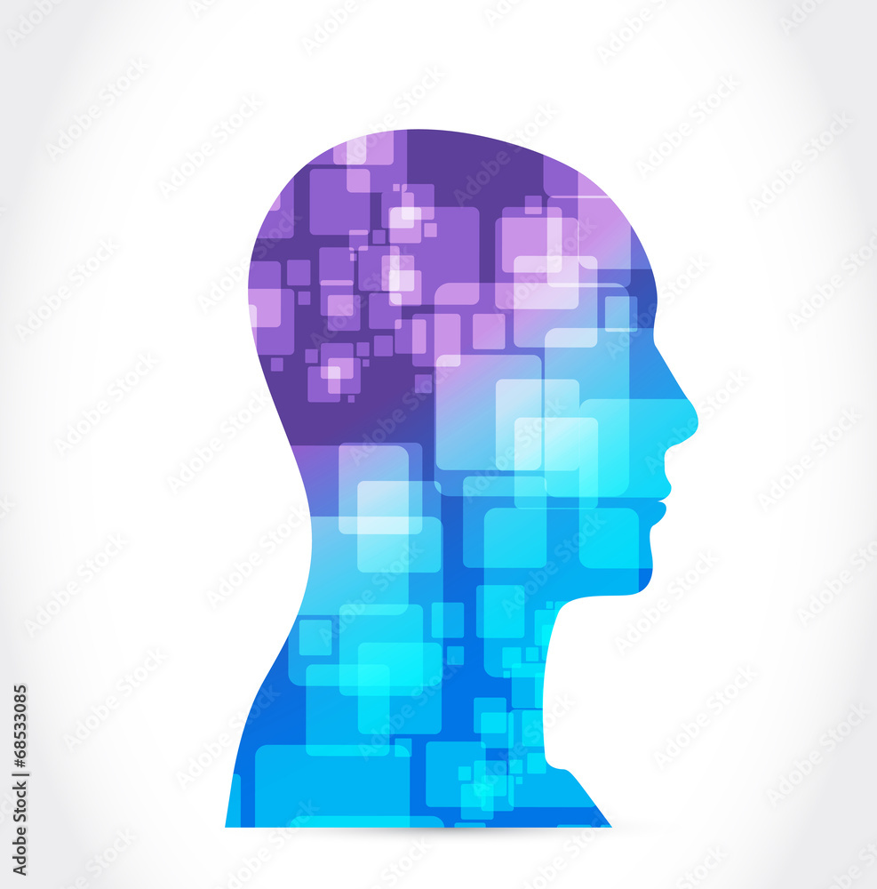 colorful head illustration design colorful head illustration design
