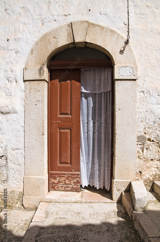 Wooden door. Minervino Murge. Puglia. Italy.