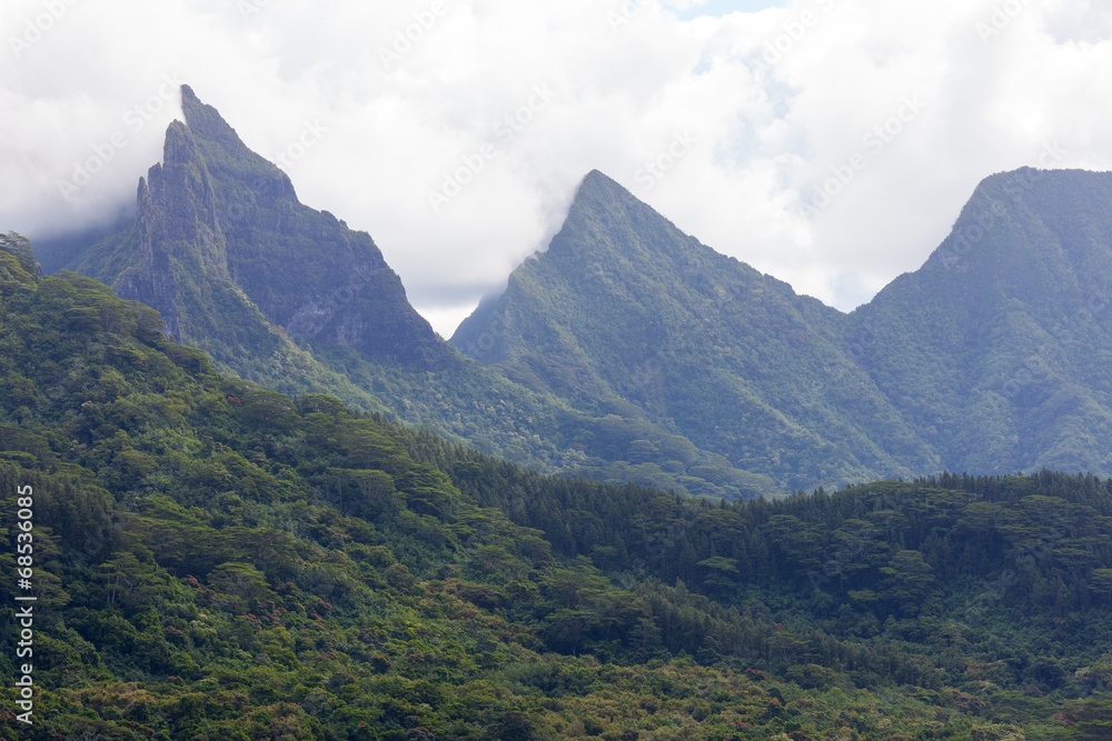 Belvedere viewpoint in Moorea, French Polinesia