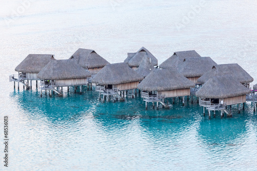French Polynesia, moorea overwater bungalows