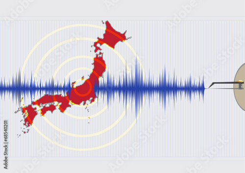 Japan Earthquake Concept Vector EPS10 photo