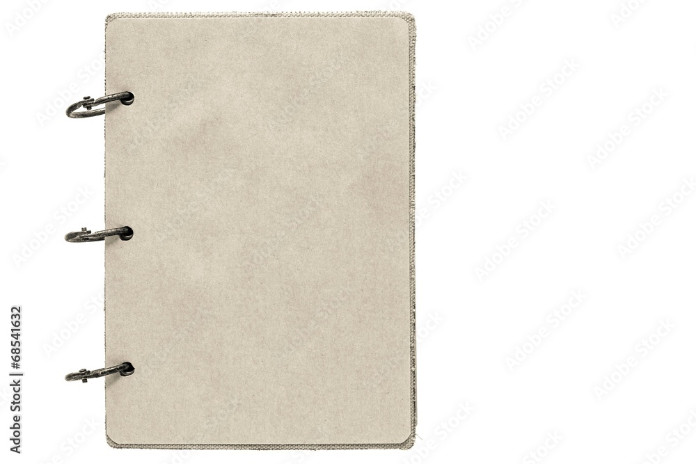 Naklejka premium open notebook with pages of beige color