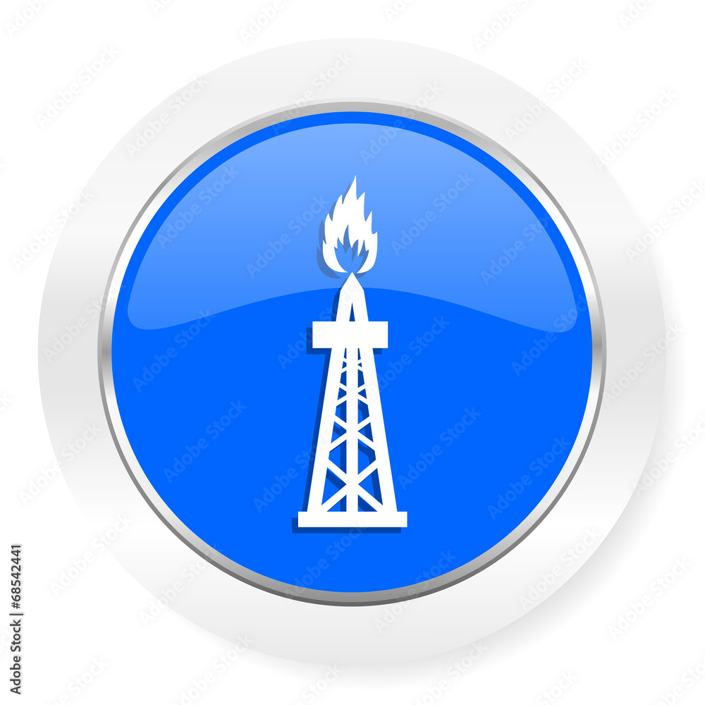 gas blue glossy web icon