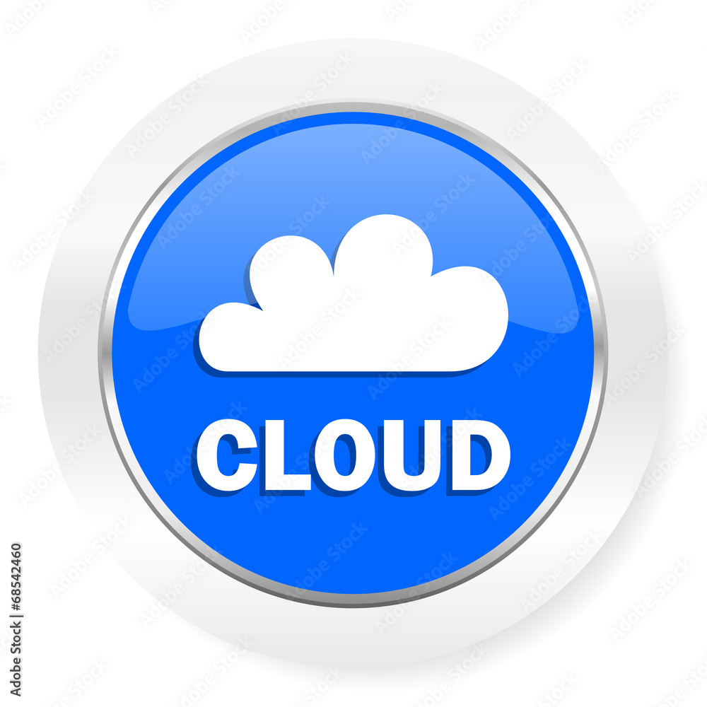 cloud blue glossy web icon cloud blue glossy web icon