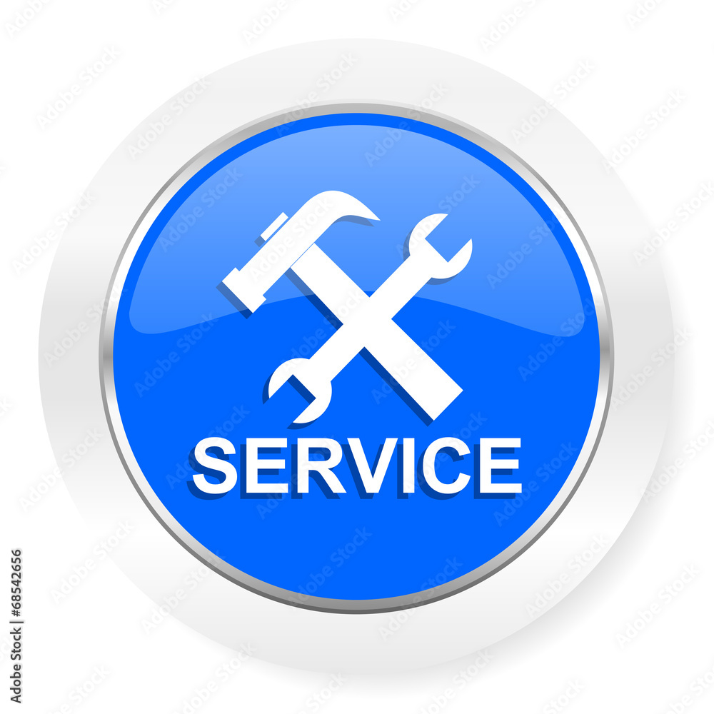 service blue glossy web icon service blue glossy web icon