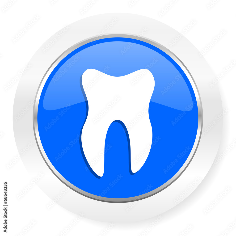 tooth blue glossy web icon tooth blue glossy web icon