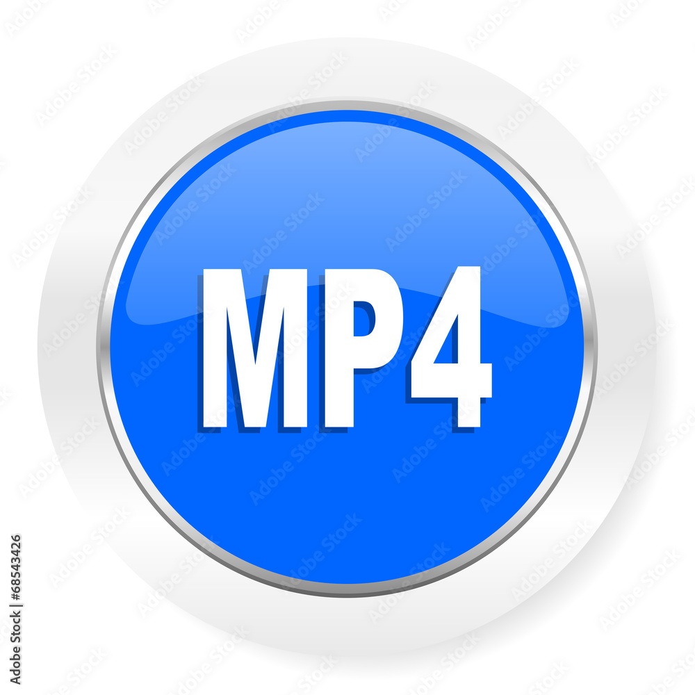 mp4 blue glossy web icon mp4 blue glossy web icon