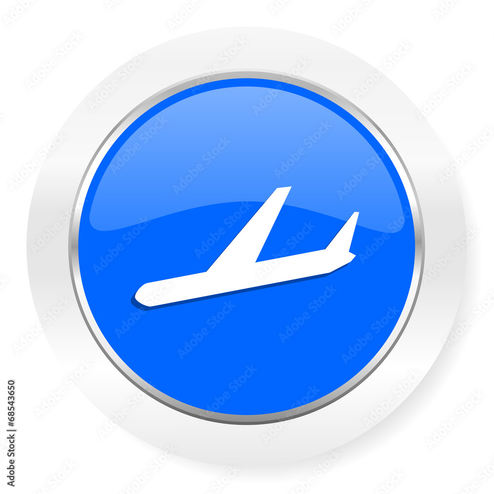 arrivals blue glossy web icon