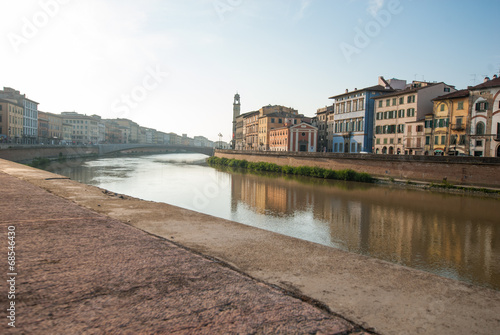 Veduta dei Lungarno Gambacorti di Pisa, Italia photo