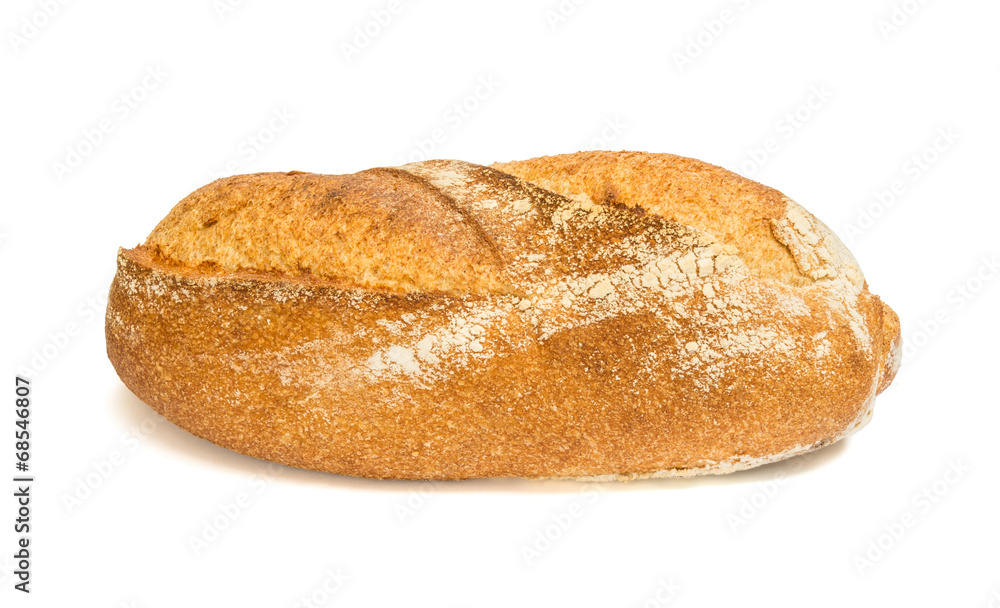Fresh bread isolated on white background