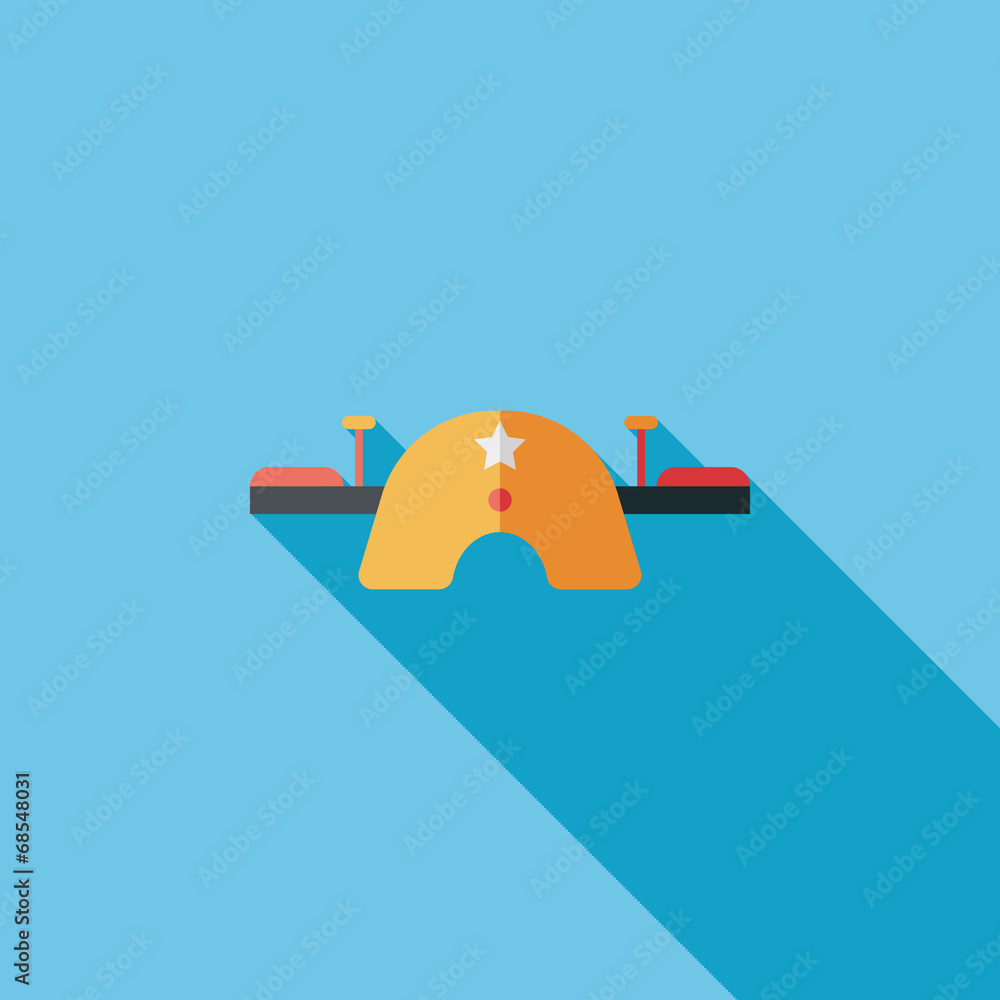 Playground Seesaw flat icon with long shadow Playground Seesaw flat icon with long shadow