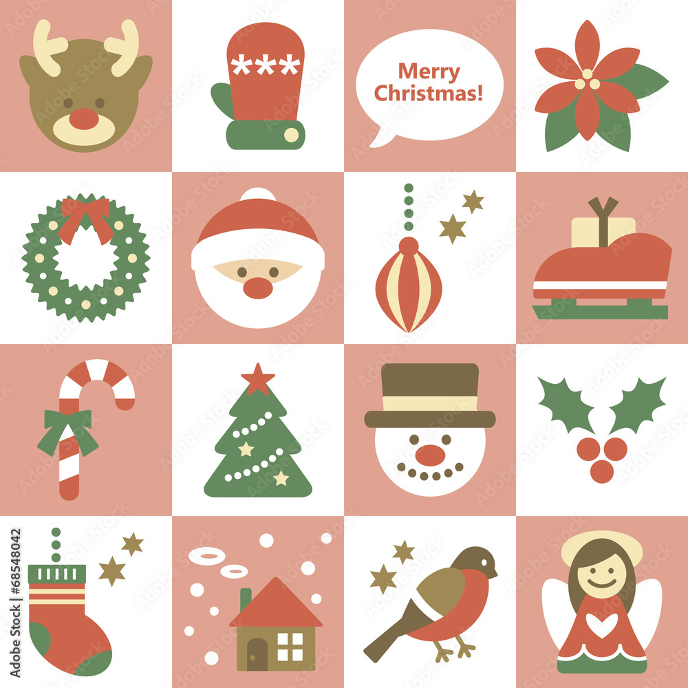 Seamless pattern of Xmas elements Seamless pattern of Xmas elements