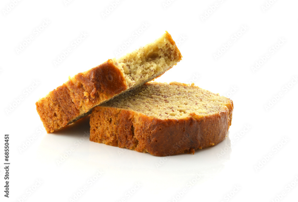 Sliced banana bread Sliced banana bread