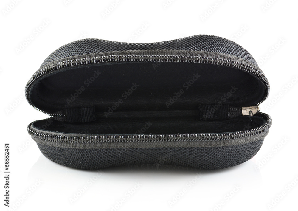 Black eye glasses box on white background Black eye glasses box on white background