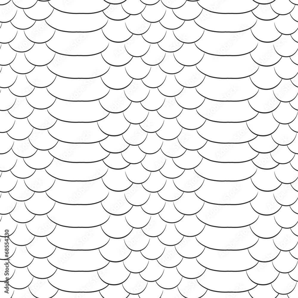 Obraz premium Snake skin texture. Seamless pattern black and white background.
