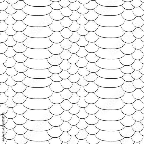 Snake skin texture. Seamless pattern black and white background.