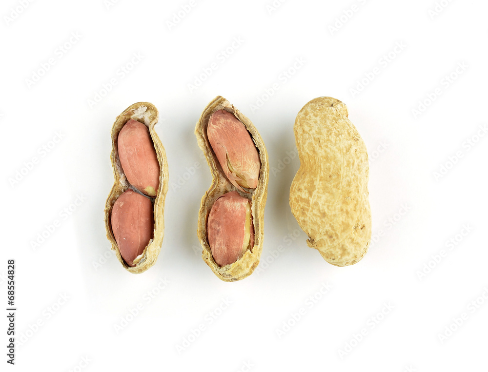 peanuts on white peanuts on white