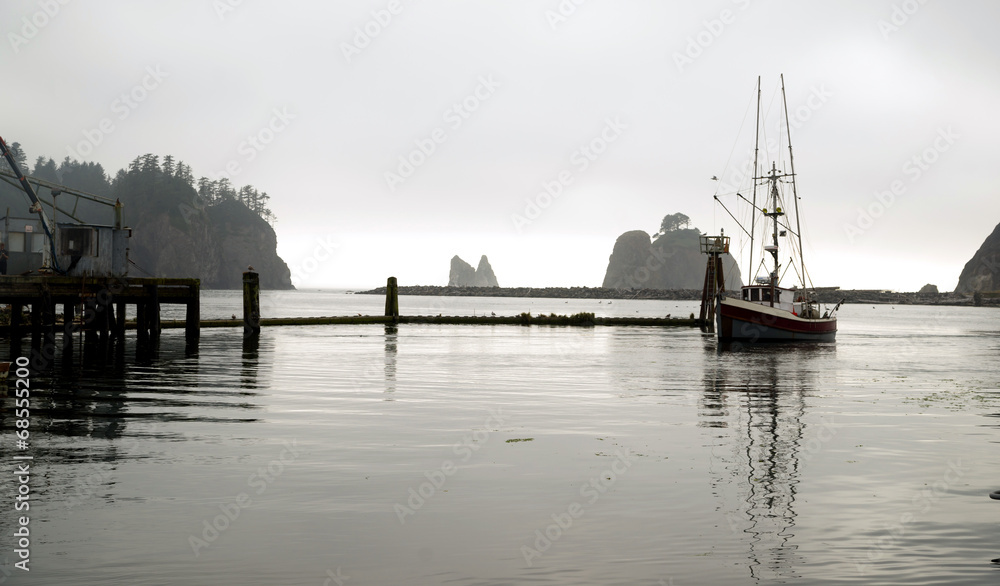Fishing Trawler Enters Marina for Marine Fuel Fishing Trawler Enters Marina for Marine Fuel