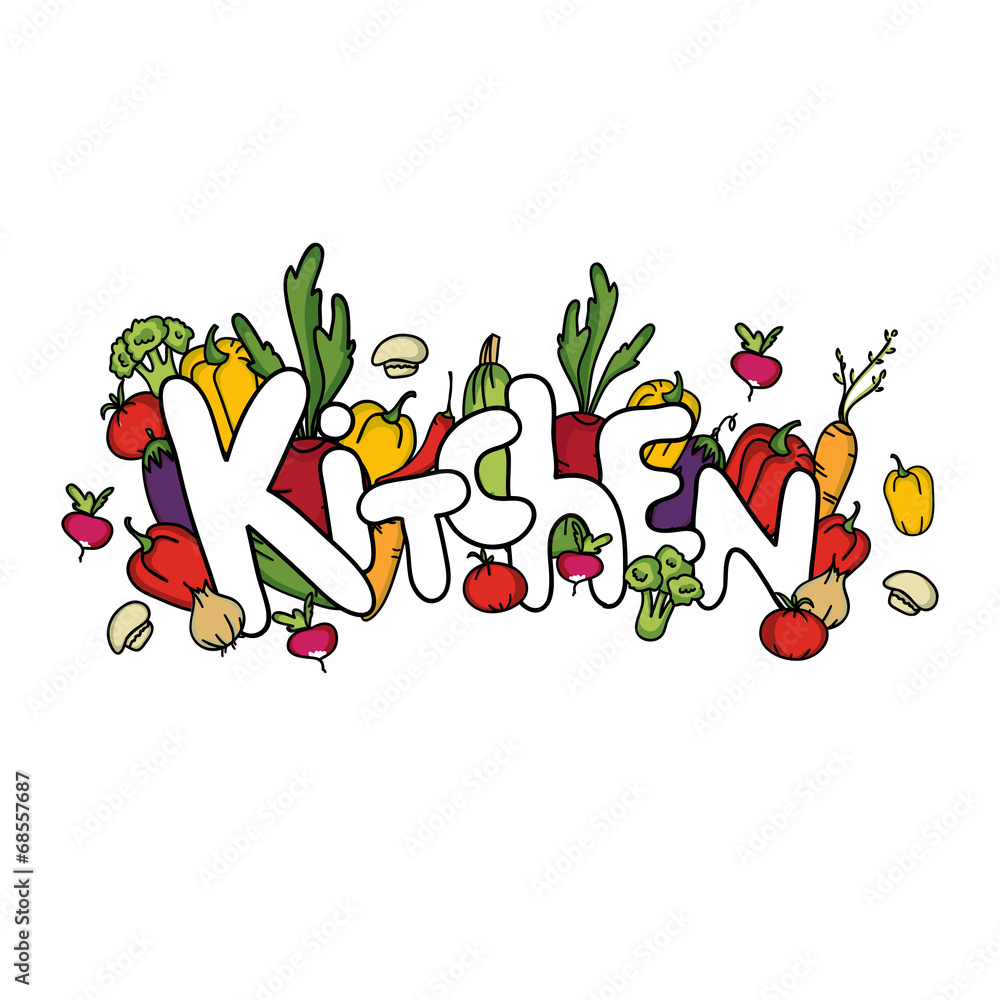 Fototapeta premium Vegetable composition. Kitchen. Illustration. Beautiful