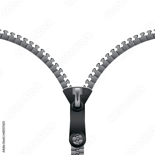 zipper on a white background