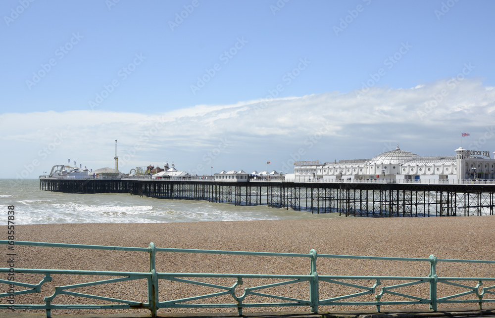 Brighton Pier and beach. England