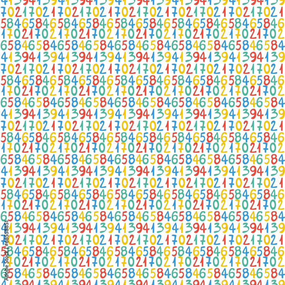 Seamless pattern with numbers for school design. Abstract Seamless pattern with numbers for school design. Abstract