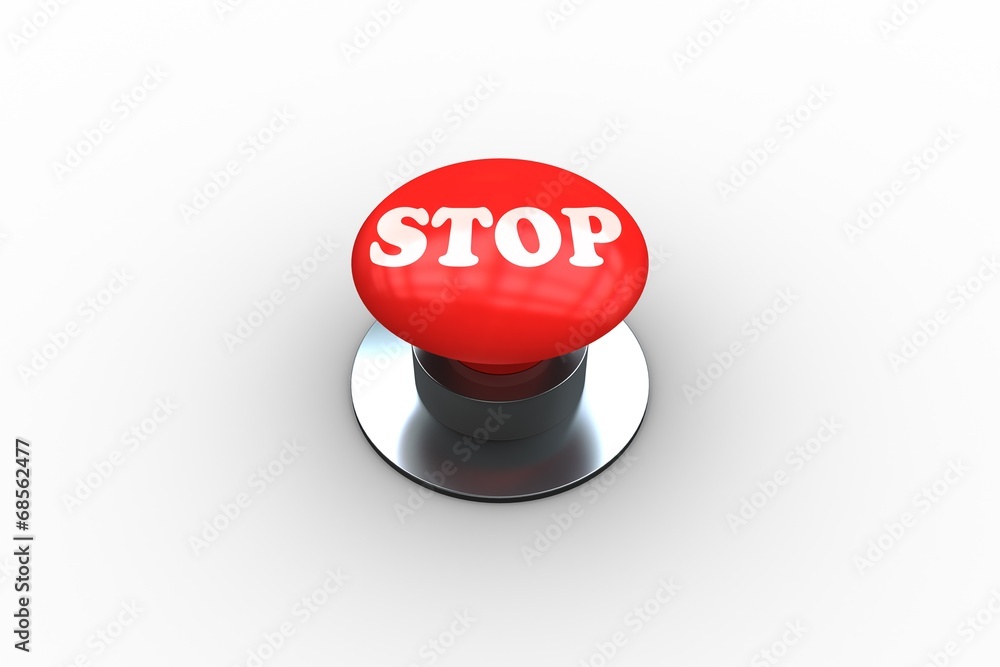 Stop on digitally generated red push button Stop on digitally generated red push button