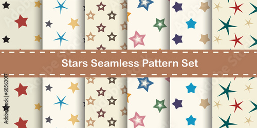 Stars seamless pattern. Vec...