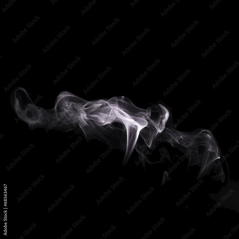 Fototapeta premium Abstract smoke isolated on black