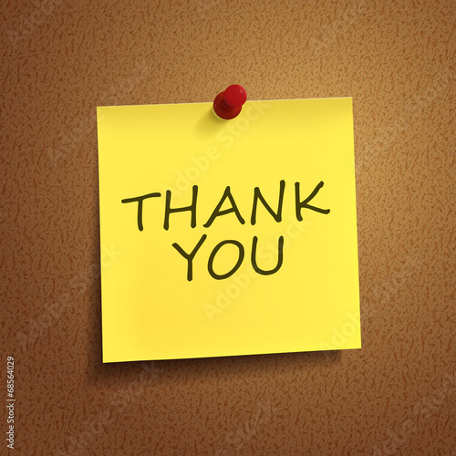 thank you words on post-it