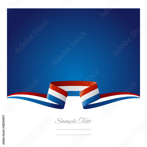 Abstract background Netherlands flag ribbon