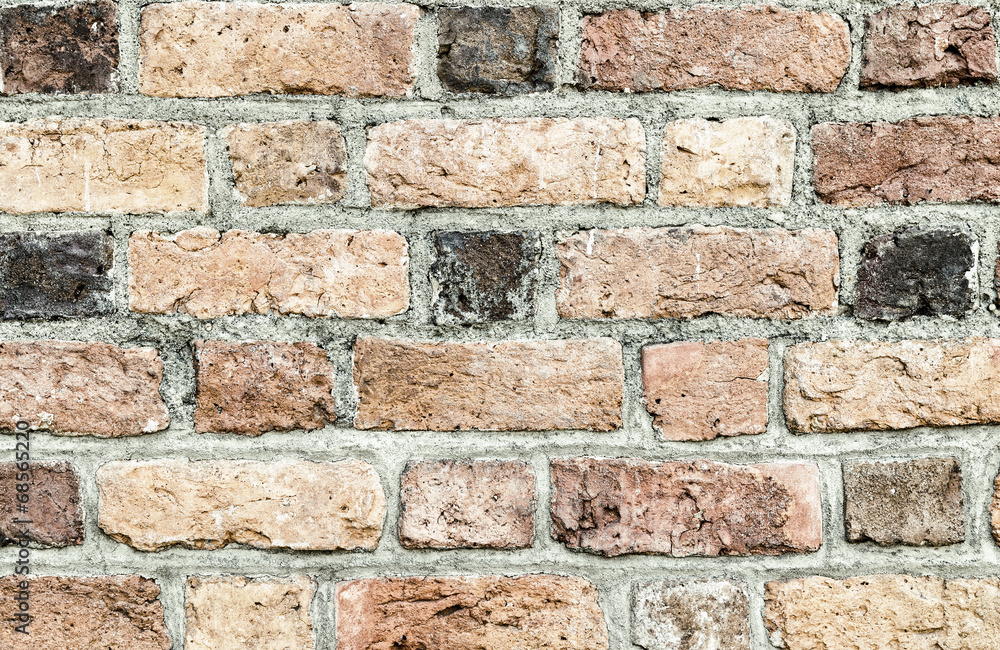 Background of red brick wall pattern texture.