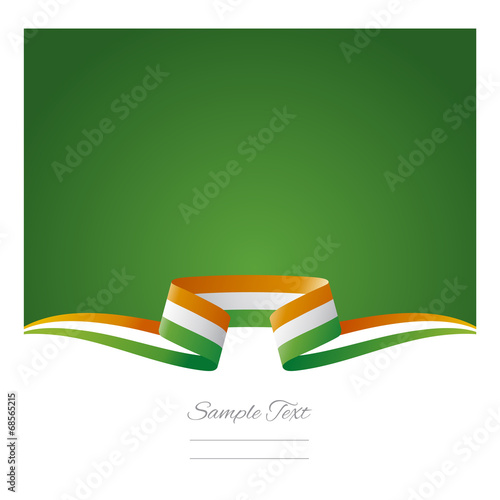 Abstract background Irish flag ribbon